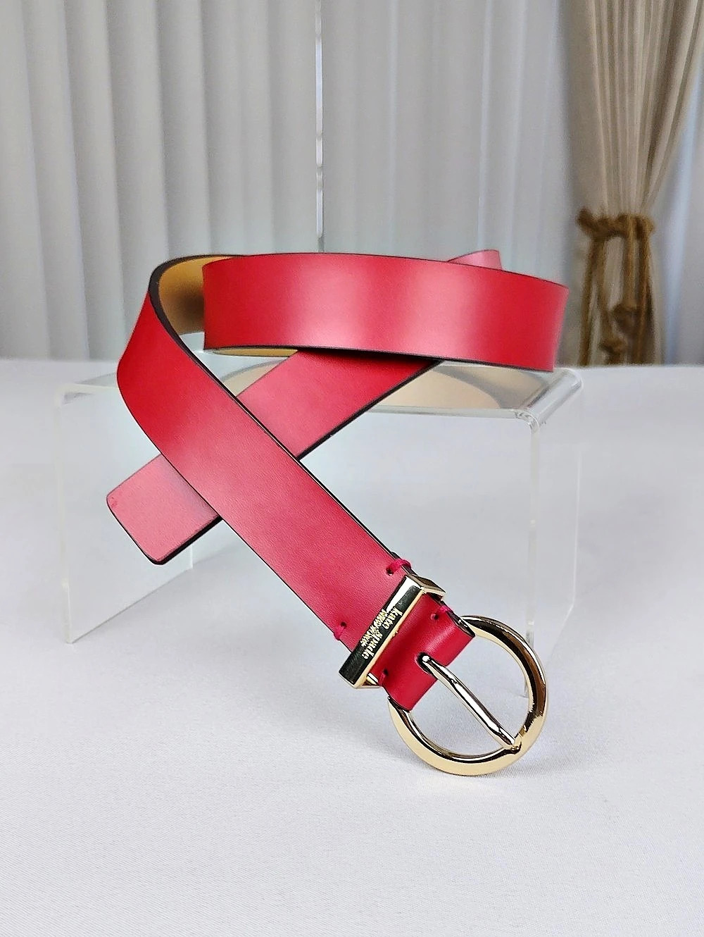Kate Spade New York Molten Buckle Belt Red & Gold